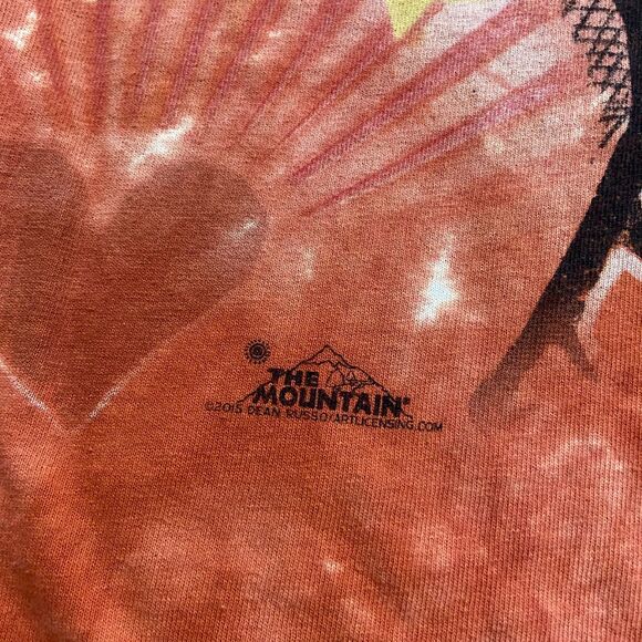 The Mountain Dean Russo Dogs Speak Orange Tye Dyed T-Shirt Men's Size Large - Picture 4 of 8